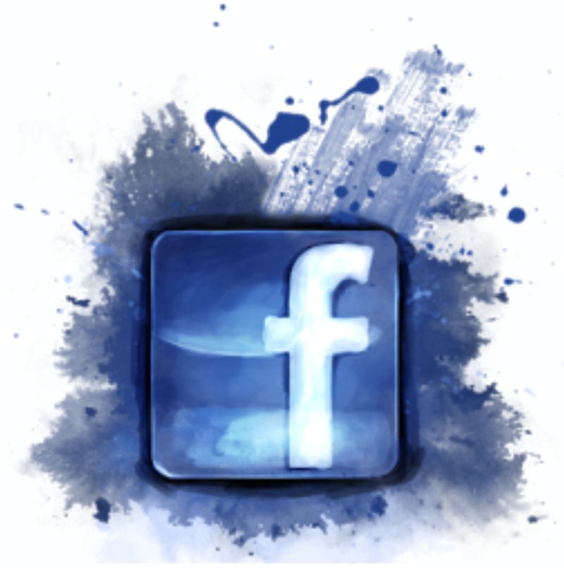 le logo Facebook vu par un artiste peintre