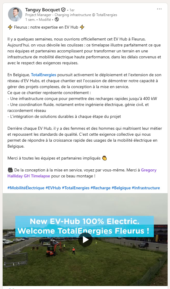 Total Energies Bornes de recharges